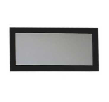 39.25 In. Aeri Rectangular Shaped Mirror With Laminated Black Glass Frame- Black Glass