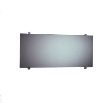 Whe3cr-15 35 In. New Generation Frameless Rectangular Shaped Mirror With Round Polished Stainless Steel Wall Mount Supports- Glass
