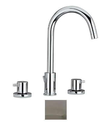 Whlx78214-pc 7 In. Luxe Widespread Lavatory Faucet With Tall Gooseneck Swivel Spout And Pop-up Waste- Polished Chrome