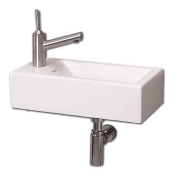Alfi Trade Wh1-114r 19.75 In. Isabella Wall Mount Basin With Center Drain- White