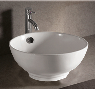 Whkn1051 16.87 In. Isabella Round Above Mount Basin With Overflow And Center Drain- White
