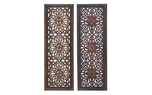 34087 Elegant Wall Sculpture - Wood Wall Panel 2 Assorted 36 In. H 12 In. W
