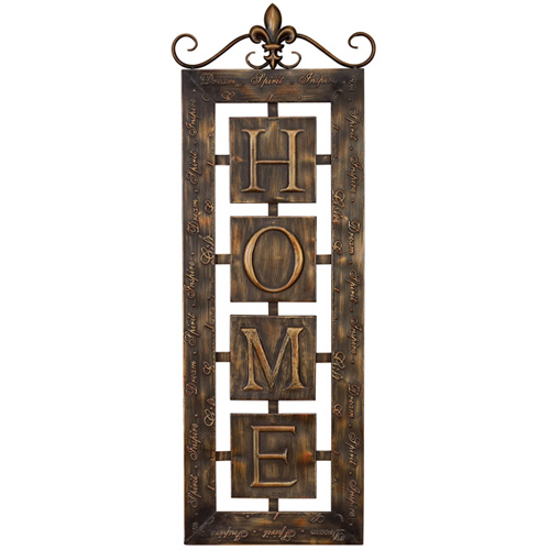 Benzara 39401 Metal Wall Plaque Home An Intimate Wall Decor