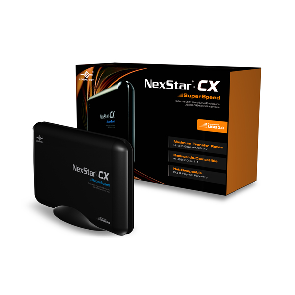 Vantec Thermal Technologies NST-310S3-BK Removable Device 3.5 in. SATA to USB 3.0 External Hard Drive Enclosure - Black