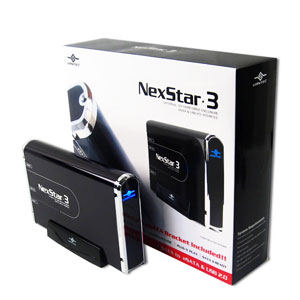 Vantec Thermal Technologies NST-360SU-BK Removable Storage 3.5 in. SATA to USB 2.0 and eSATA External Hard Drive Enclosure - Onyx Black