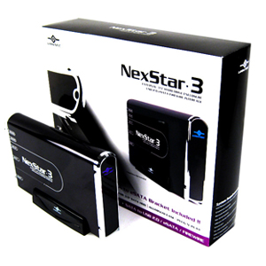 Vantec Thermal Technologies NST-360UFS-BK 3.5 in. SATA to USB 2.0-eSATA-1394a External Hard Drive Enclosure - Onyx Black