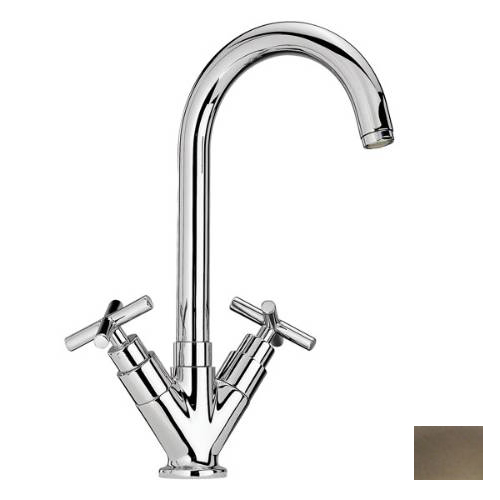 Whlx79572-bn 6.50 In. Luxe Single Hole-dual Handle Entertainment-prep Faucet With High Tubular Swivel Spout- Brushed Nickel-pvd