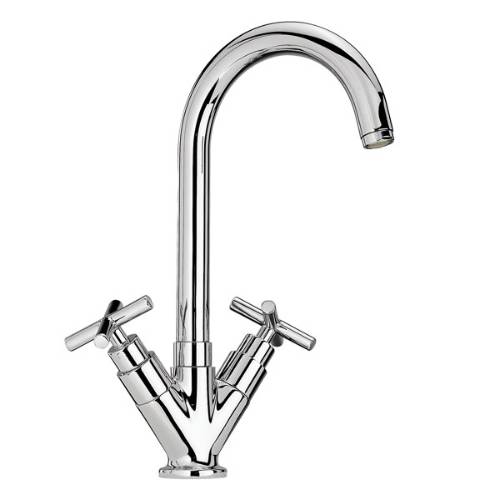 Whlx79572-pc 6.50 In. Luxe Single Hole-dual Handle Entertainment-prep Faucet With High Tubular Swivel Spout- Polished Chrome
