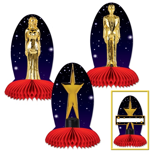 Beistle 57478 Awards Night Statuette Centerpieces Pack of 12
