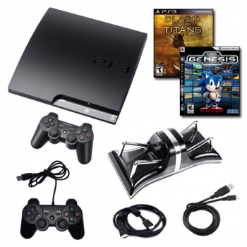Playstation 3 160GB Gamer Holiday Bundle with 2 games and lot of accessories