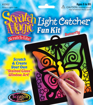 Melissa and Doug 5885 Scratch Magic Butterfly Light Catcher Fun Kit - 3362