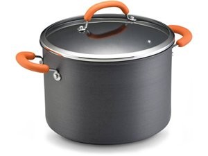 Hard-anodized Ii Cookware 10 Quart Covered Stockpot -orange Handles