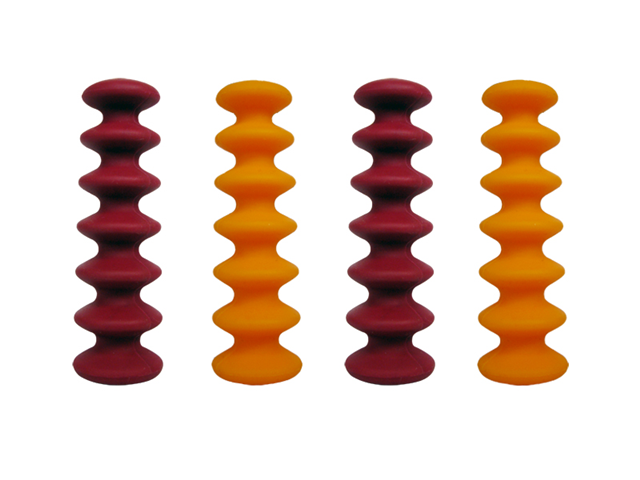 Vinotemp EPSTOPSWIRL Epicureanist Flexible Wine Bottle Stoppers  Set of 4