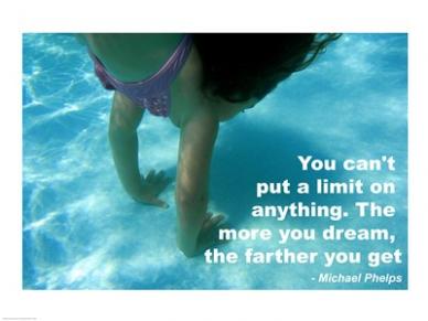 Sal1745140 No Limitsswimming Quote -24 X 18- Poster Print