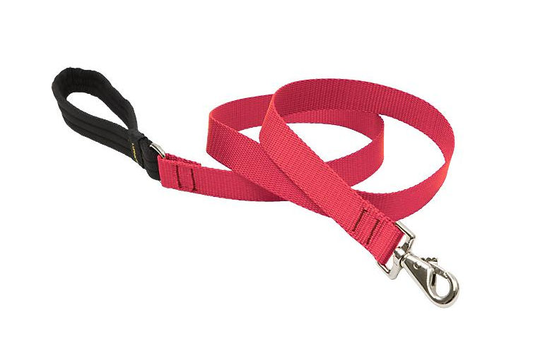 Lupine 22559 1 In. Red 6 Ft. Padded Handle Dog Leash