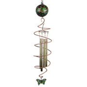 Red Carpet Studios 10151 Chime Glass Ball Butterfly
