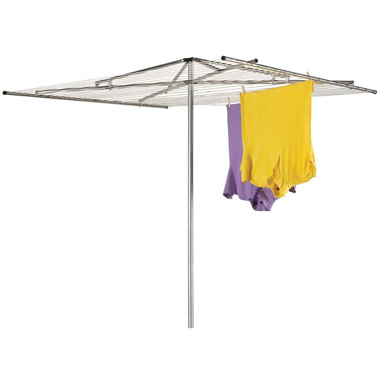 H-150 Outdoor Dryer Parallel - Steel Arms, 2pc Pole, 30-line 182 Ft. Drying Space