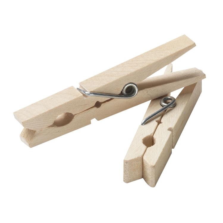 Birch Wood Clothespins - 96 Count - 72mm