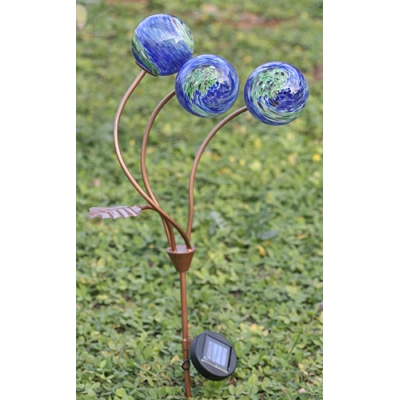 Garden Globe: Alpine GID150GBL Glow In The Dark Solar Plant- 3 globes