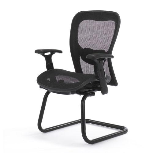 Alphaville Design 500848 Ergo CEO Visitor Chair - Black Mesh by Alphaville