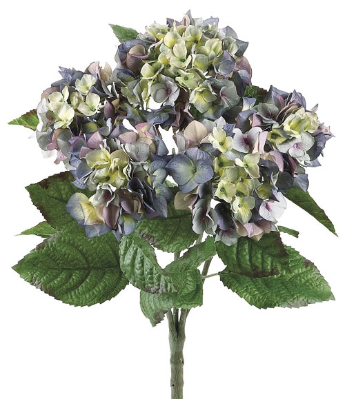22 Inch Blue and Green Hydrangea Bush - Qty of 6