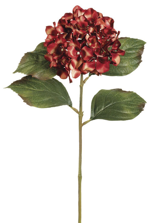 Artificial 26 Inch Hydrangea Spray Brick Qty of 12