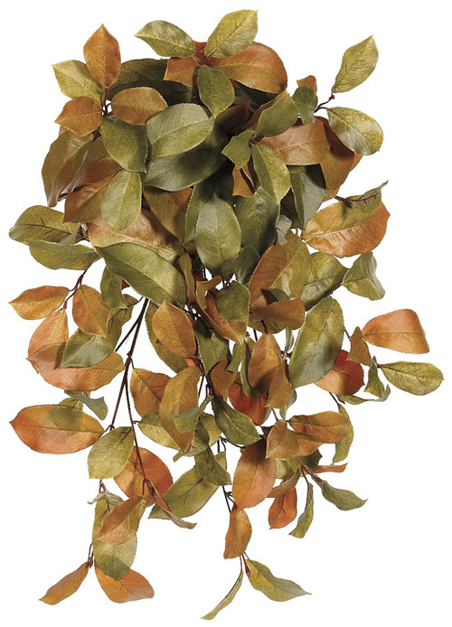 24 Inch Beech Leaf Hanging Bush - Brown and Green - Qty of 6