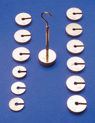 Ginsberg Scientific 7-2500-12 Weight Set Slotted - With Hanger