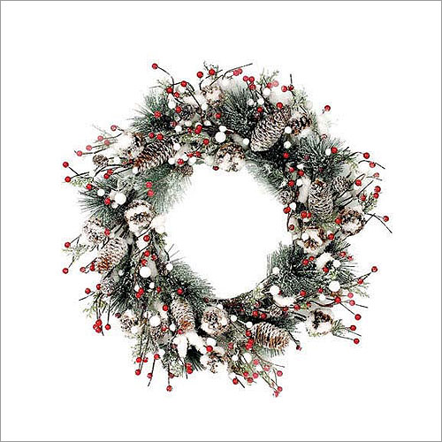 ARTEflorum CSBW22 Christmas Snow and Berry Wreath - Small