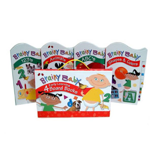 Brainy Baby 9980 4-Pack Learning Board Books by Brainy Baby