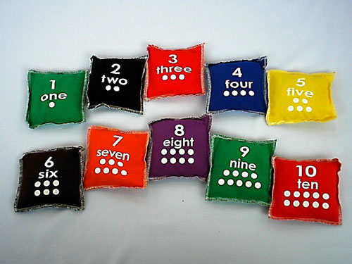 Everrich EVC-0016 4 x 4 Inch Numbers Beanbags - Set of 10