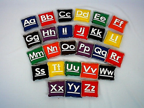 Everrich EVC-0012 5 x 5 Inch Alphabet Beanbags - Set of 26