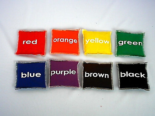 Everrich EVC-0013 4 x 4 Inch Colors Beanbags - Set of 8