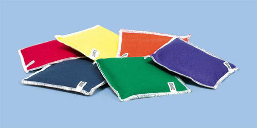 Everrich EVC-0029 6 x 6 Inch Square Beanbags - Set of 6 Colors