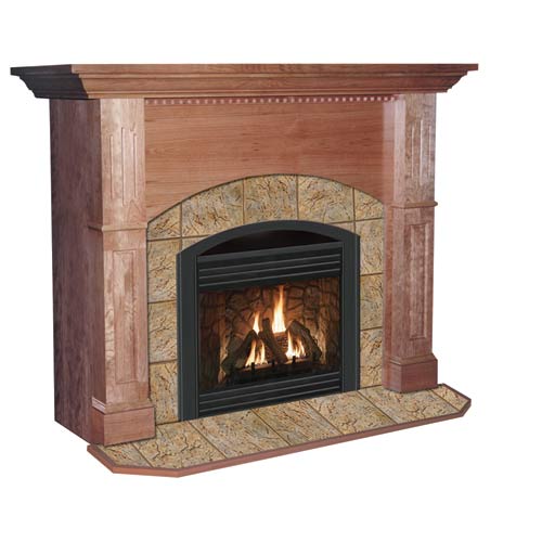 Manchester A Flush Fireplace Mantel in Medium Country Pine