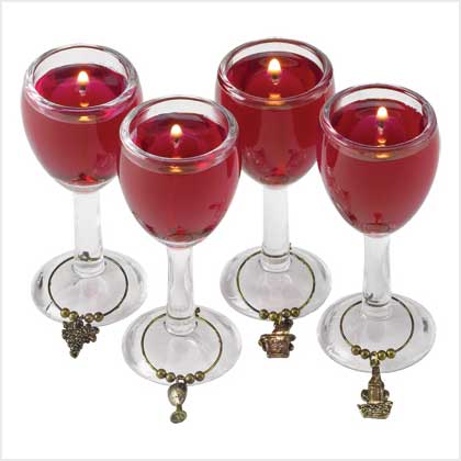Mini Wine Glass Candles