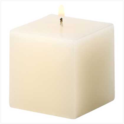 Ivory Vanilla Cube Candle