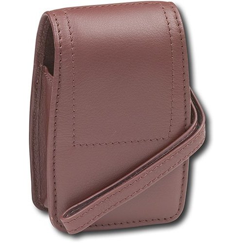 Init ITPBLS102 Brown Leather Camera Case Fits Most Small Digital Cameras