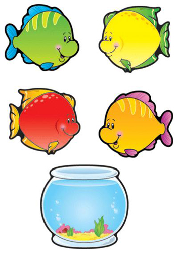 Carson Dellosa Cd120041 CutOut Buddies Fish And Bowls