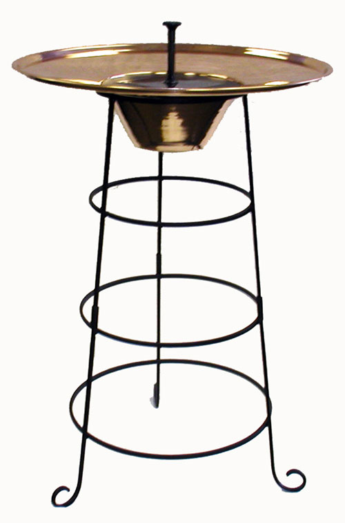 Copper Solar Bird Bath