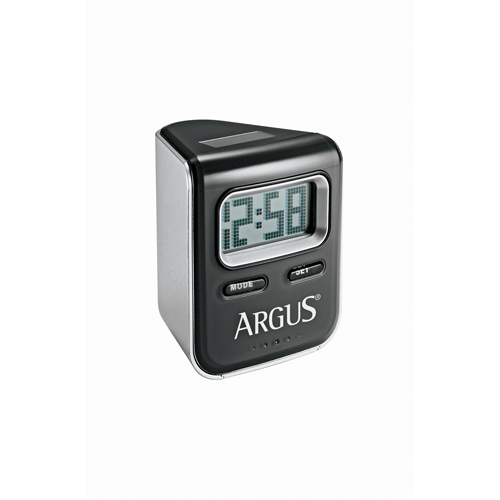 Leeds 1025-78BK Elements Solar Powered Clock - Black