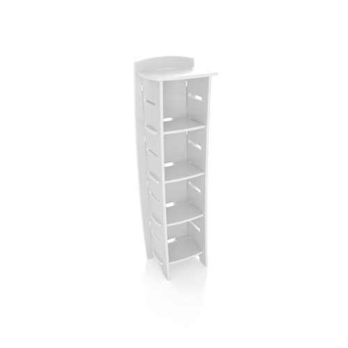 Legare BCWM-110 59 inch x 18 inch Bookcase- White Finish