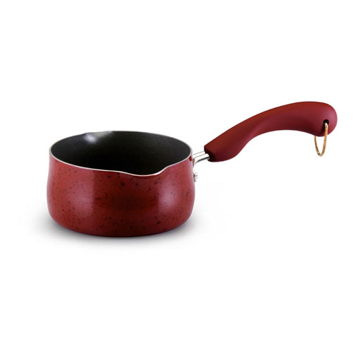 Paula Deen 19242 1 Qt. Aluminum Open Saucepan with Spouts - Red