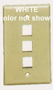 ICC FACE-3-WH 3 Port Faceplate - White ICC FACE-3-WH 3 Port Faceplate - White