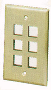 ICC FACE-6-IV 6 Port Faceplate - Ivory ICC FACE-6-IV 6 Port Faceplate - Ivory
