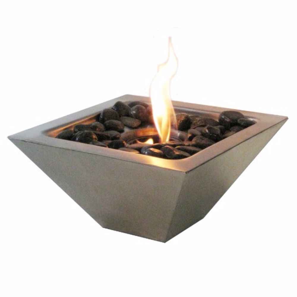 90295 Empire Indoor Outdoor Fireplace With Polished Black Rocks