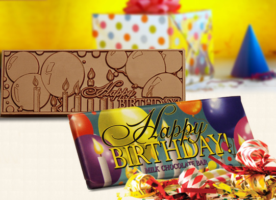 310016 Happy Birthday Wrapper Bars - Pack Of 50