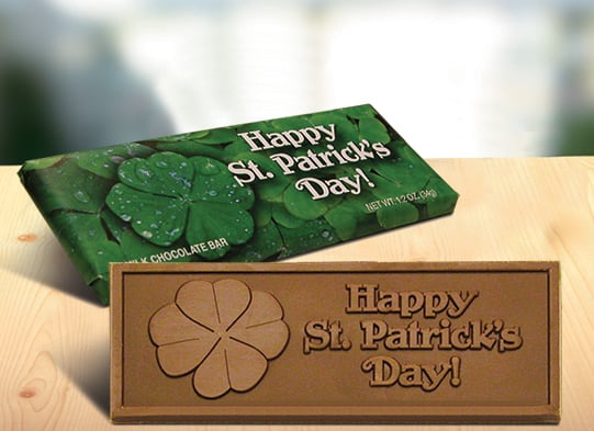 310005 Happy St. Patricks Day Wrapper Bars - Pack of 50