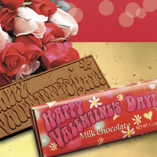 310035 Happy Valentines Day Wrapper Bars - Pack Of 50