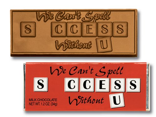 310026 We Cant Spell Success Without U Wrapper Bars - Pack of 50